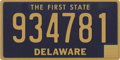 DE license plate 934781
