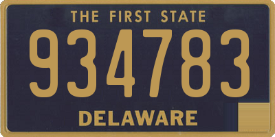 DE license plate 934783