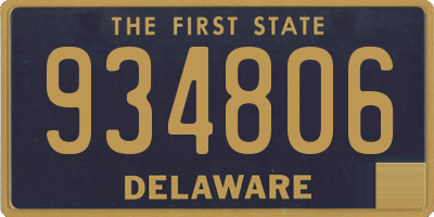 DE license plate 934806