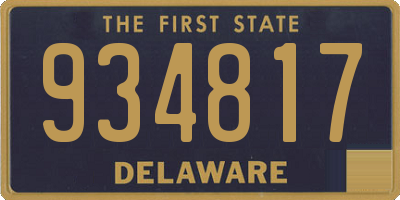 DE license plate 934817