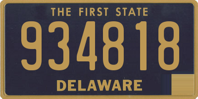 DE license plate 934818