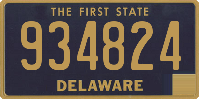 DE license plate 934824