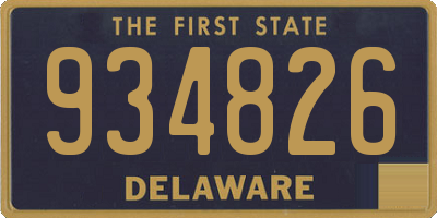 DE license plate 934826