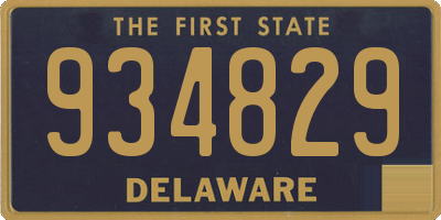 DE license plate 934829