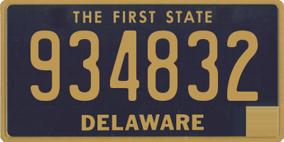 DE license plate 934832