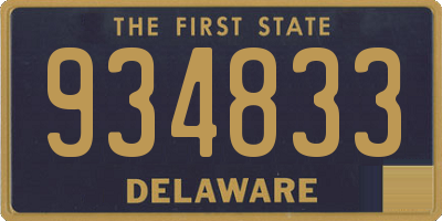 DE license plate 934833