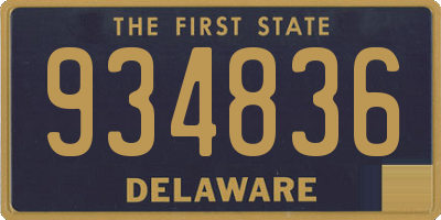 DE license plate 934836