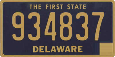 DE license plate 934837