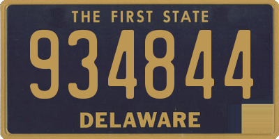 DE license plate 934844