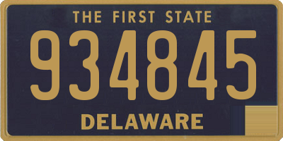 DE license plate 934845