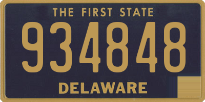 DE license plate 934848