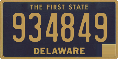 DE license plate 934849