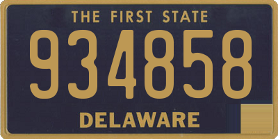 DE license plate 934858