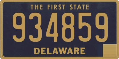 DE license plate 934859