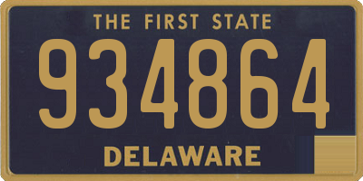 DE license plate 934864