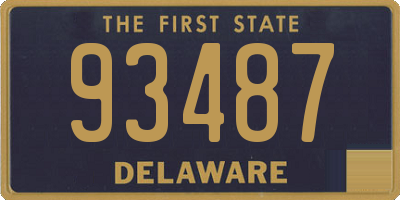 DE license plate 93487