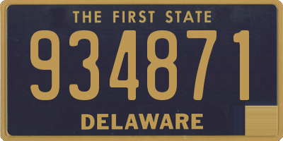 DE license plate 934871