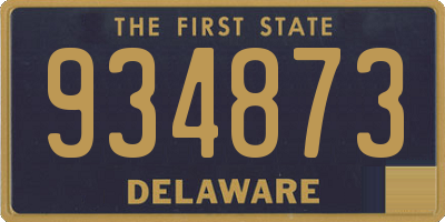 DE license plate 934873