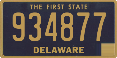 DE license plate 934877