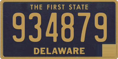 DE license plate 934879