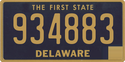 DE license plate 934883
