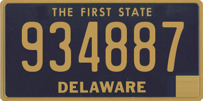 DE license plate 934887
