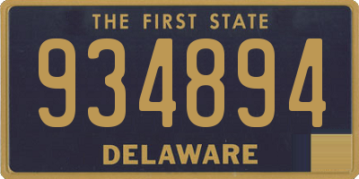DE license plate 934894