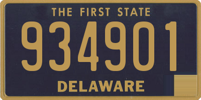 DE license plate 934901