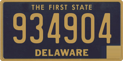 DE license plate 934904
