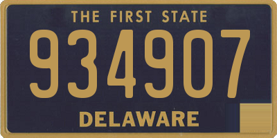 DE license plate 934907