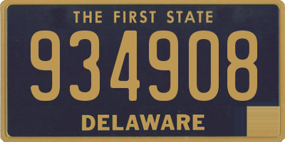 DE license plate 934908