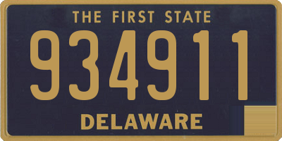 DE license plate 934911