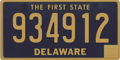 DE license plate 934912