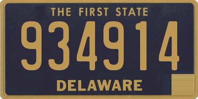 DE license plate 934914