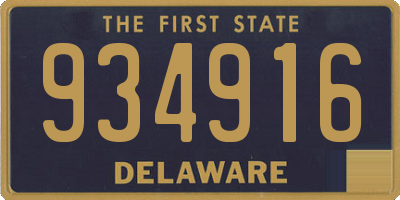 DE license plate 934916