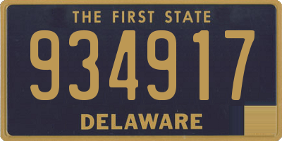 DE license plate 934917