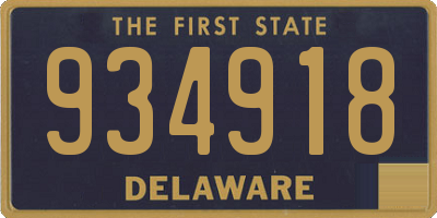 DE license plate 934918