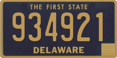 DE license plate 934921
