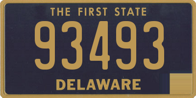 DE license plate 93493
