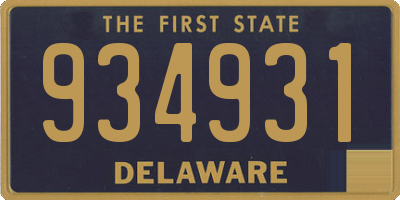 DE license plate 934931