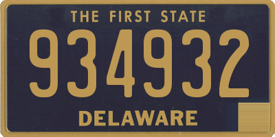 DE license plate 934932