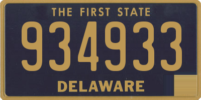 DE license plate 934933