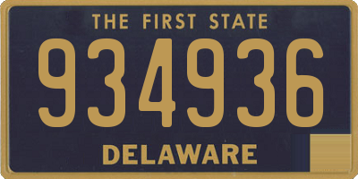 DE license plate 934936