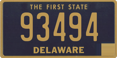 DE license plate 93494