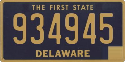 DE license plate 934945