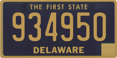 DE license plate 934950