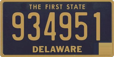 DE license plate 934951