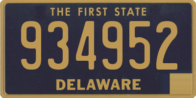 DE license plate 934952