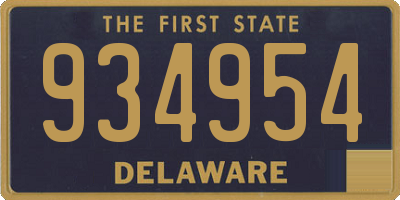 DE license plate 934954