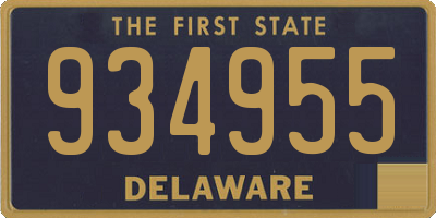 DE license plate 934955